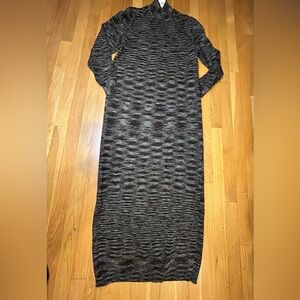 Stunning VTG ALNORAL by Al Spokavicius Knit gown slinky long sweater dress M